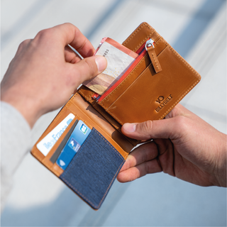 BILLYBELT - Blue Leather Wallet