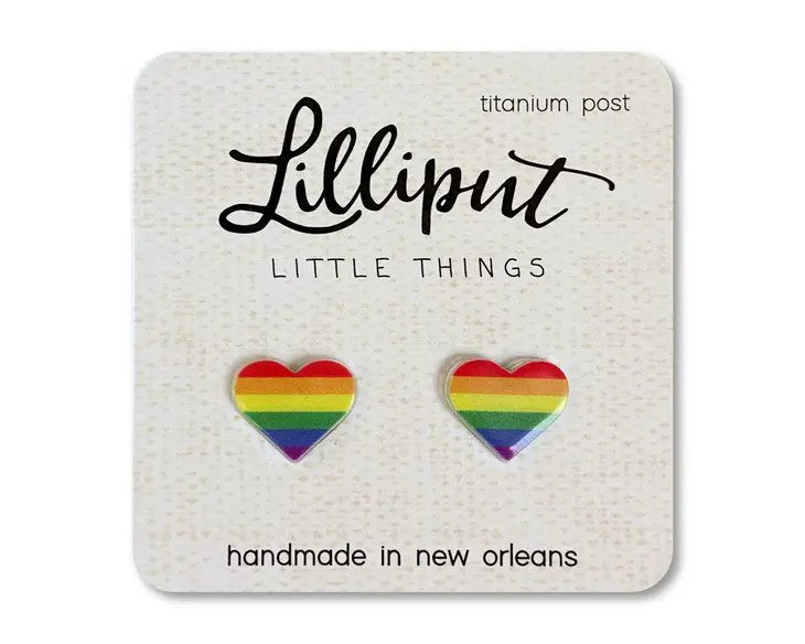 Pride Rainbow Heart Earrings