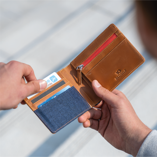 BILLYBELT - Blue Leather Wallet