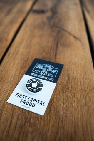 First Capital Button Pin