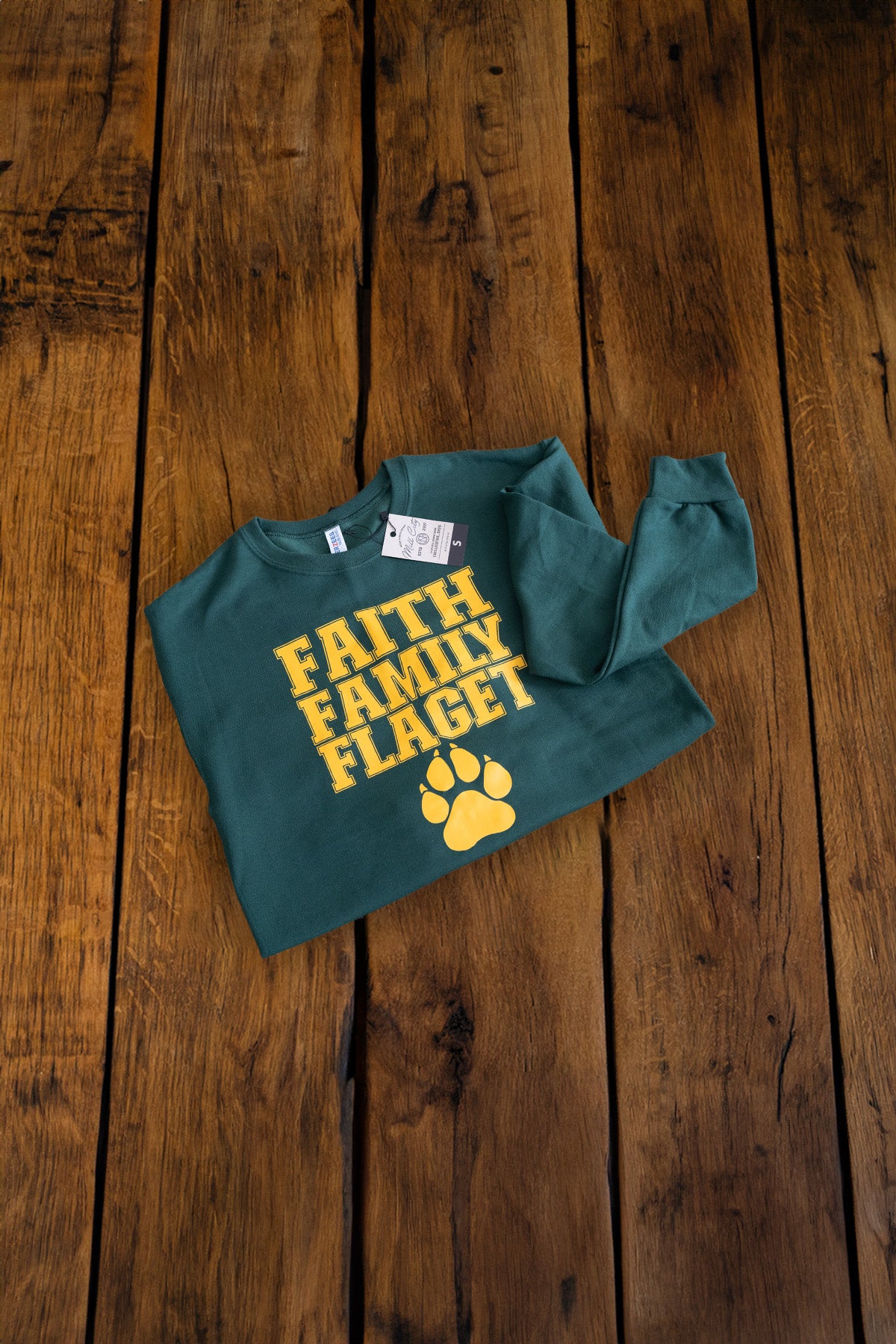 Faith, Family, Flaget Crewneck Sweatshirt