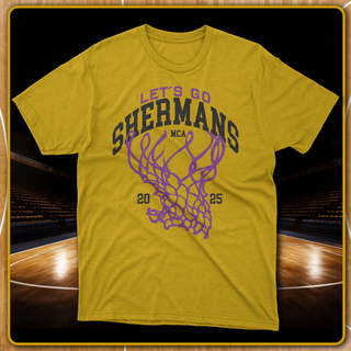 Let's Go Shermans Basketball Tee