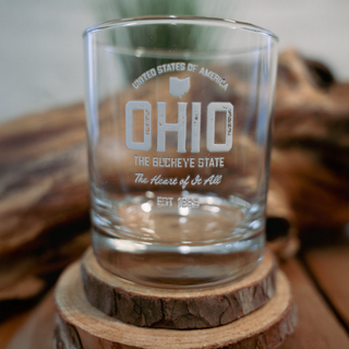 OHIO Whiskey Stone Glass