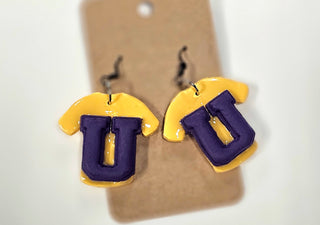 Chilli-Crafty: Unioto Jersey Earrings