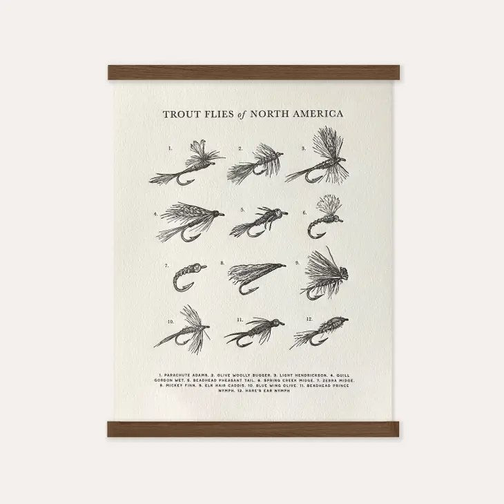 Guide to Trout Flies Print
